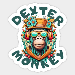 Cyborg Monkey Dexter Sticker